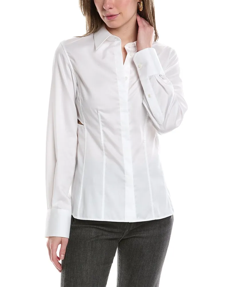 Helmut Lang Seamed Slash Shirt White