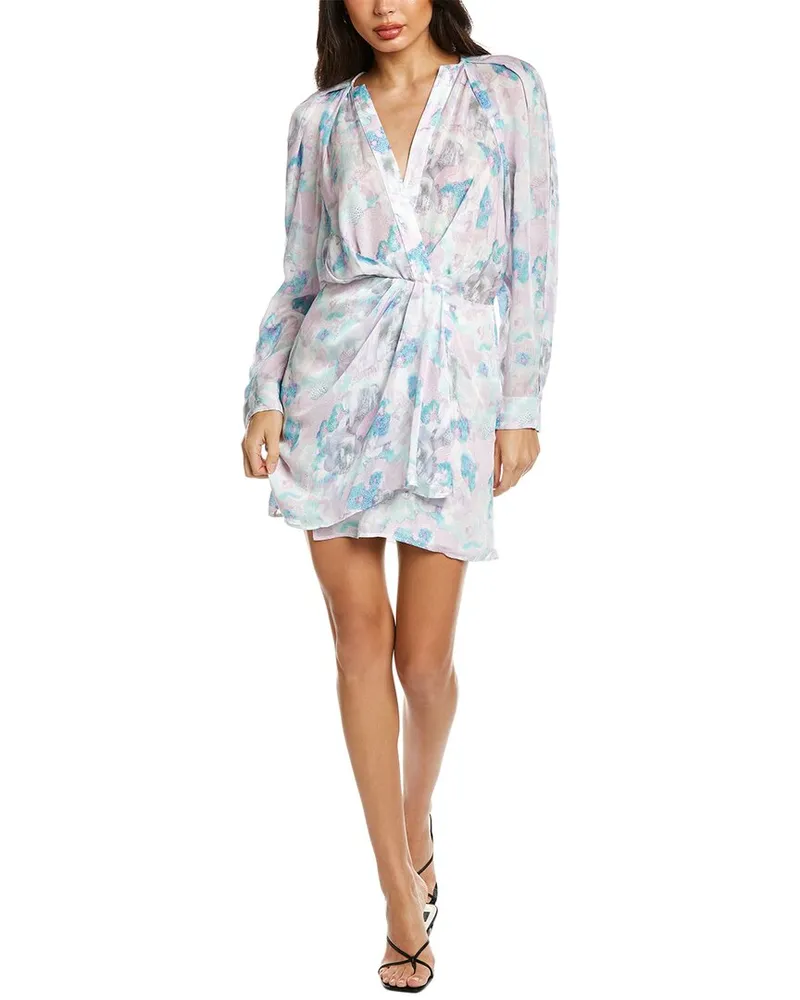 IRO Odine Silk-Blend Mini Dress Pink