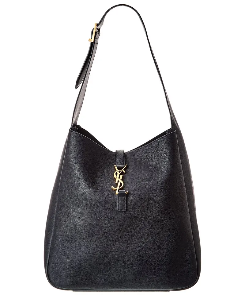 Saint Laurent Le 5 A 7 Supple Large Leather Hobo Bag Blue