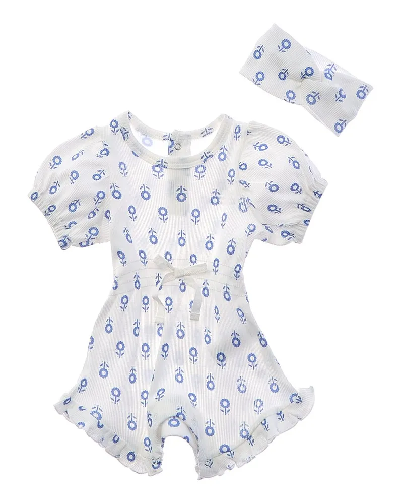 Rachel Zoe Rib Romper & Headband Set Nocolor