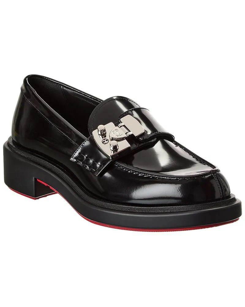 Christian Louboutin Urban Moc Lock Leather Loafer Black