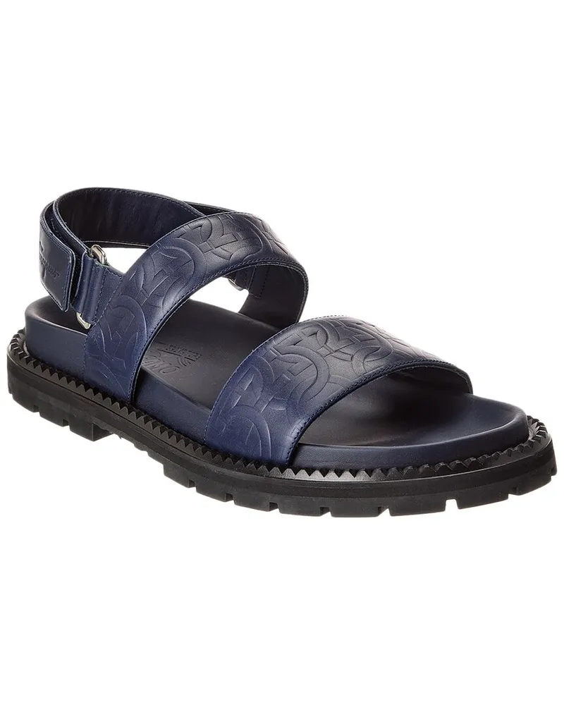 Ferragamo Notorius Leather Sandal Blue