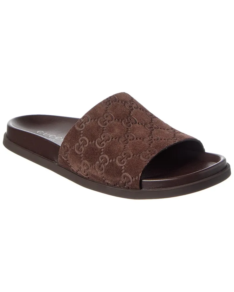 Gucci GG Suede Slide Brown
