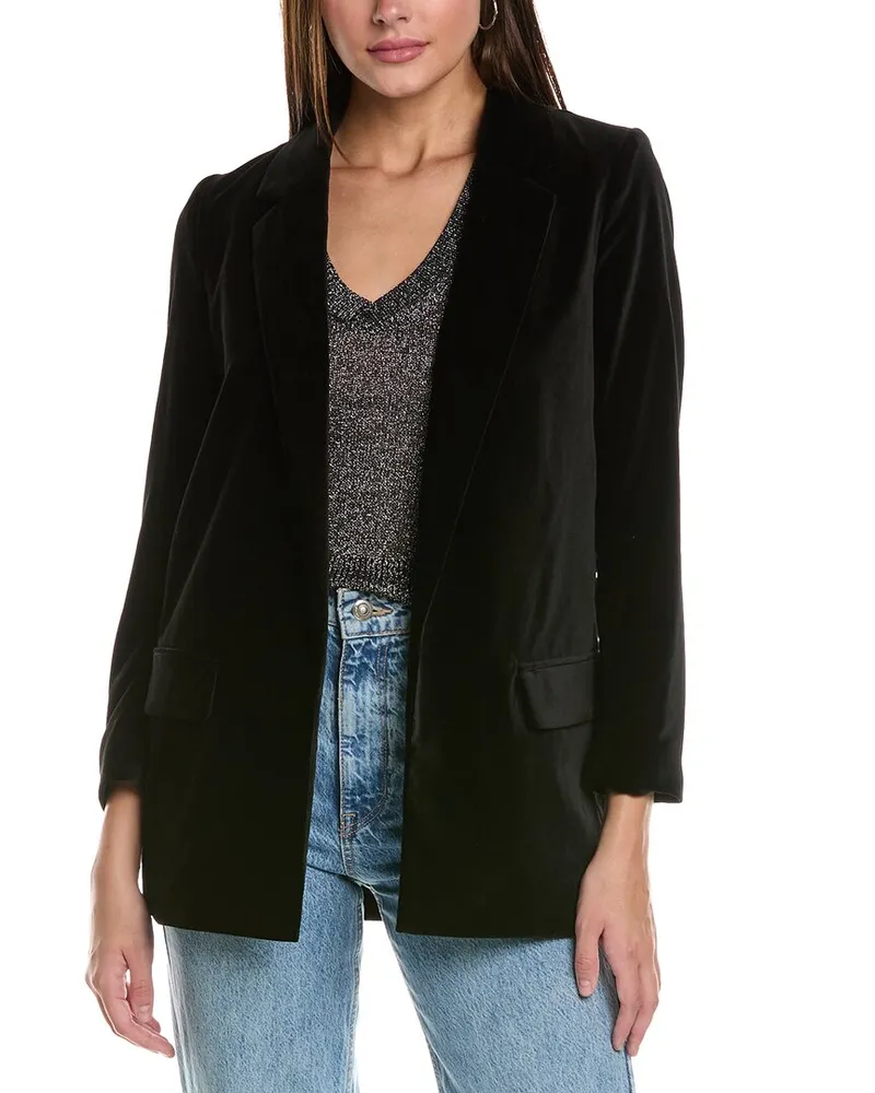 AllSaints Aleida Velvet Blazer Black