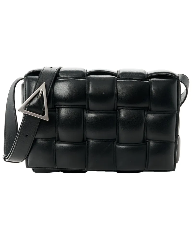 Bottega Veneta Black Nappa Maxi Intreccio Leather Padded Cassette Crossbody  Bag (Authentic Pre-Loved Nocolor