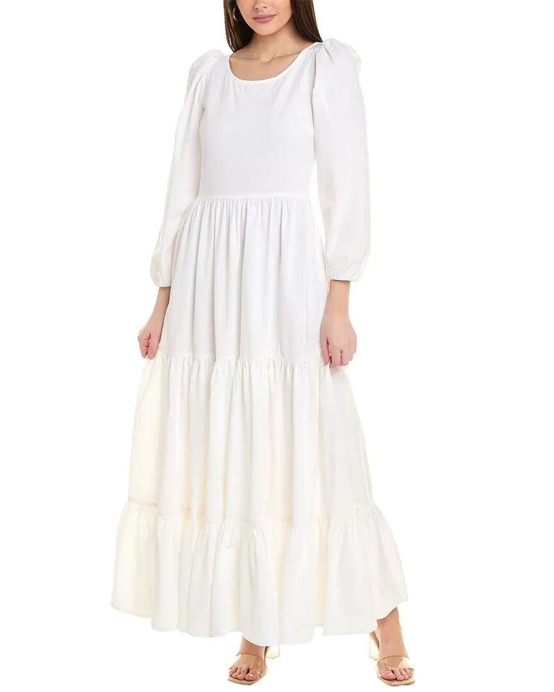 BOYISH Tiered Maxi Dress White