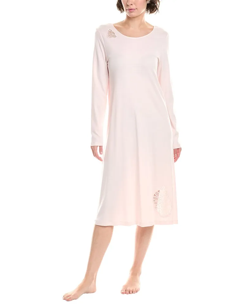 Hanro Belina Round Neck Nightgown Pink