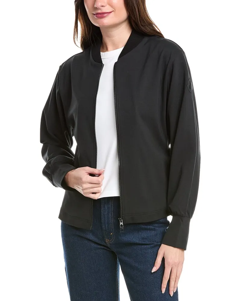 Moncler Zip-Up Cardigan Black