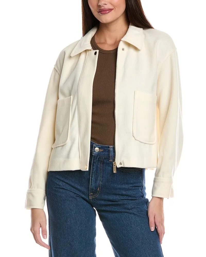 Vince Camuto Slouchy Patch Pocket Jacket Brown