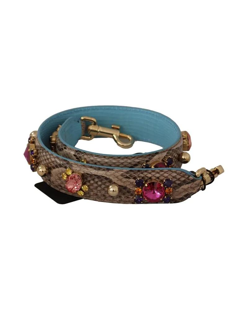 Dolce & Gabbana Leather Bag Strap Beige
