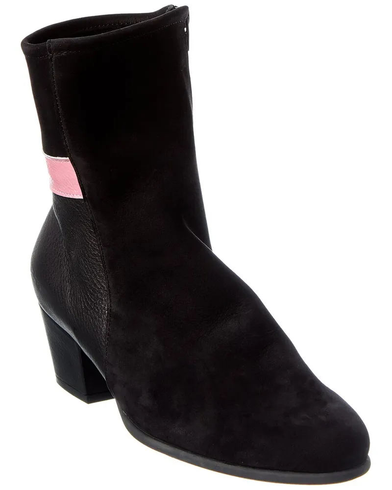Arche Malhya Suede & Leather Bootie Black