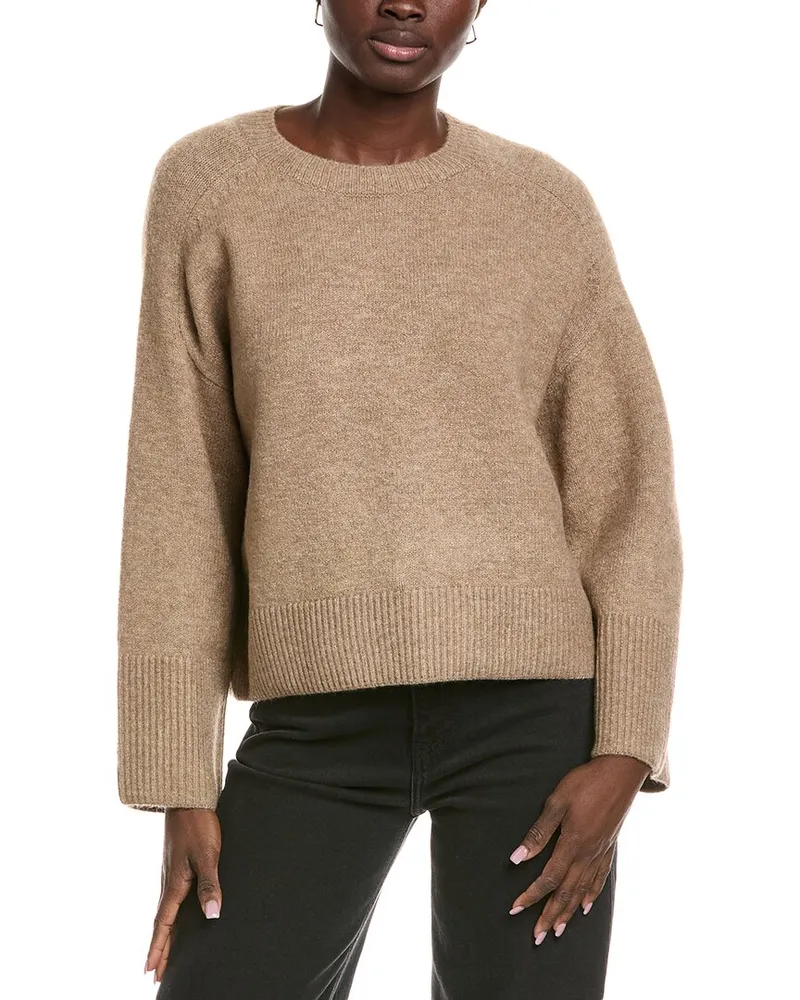 Vince Camuto Raglan Wide Sleeve Sweater Brown