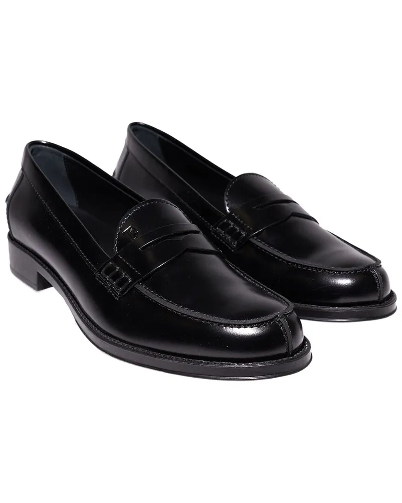 TOD'S TOD’s Logo Leather Loafer Black