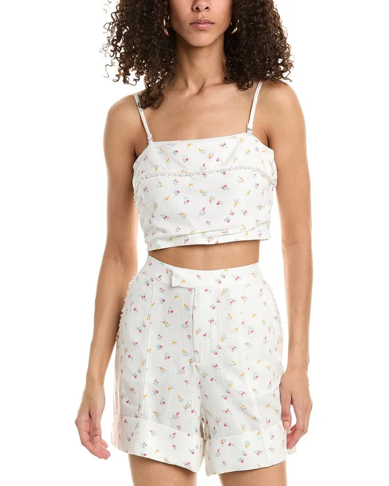 Wildfox Odessa Linen-Blend Top Nocolor