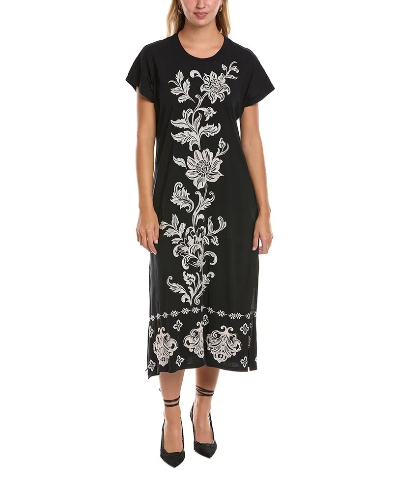 Johnny Was Relaxed Knit Maxi Dress Black