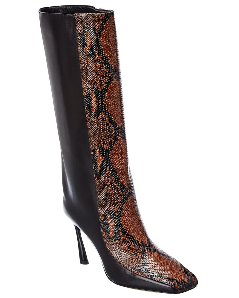 Jimmy Choo Mabyn 85 Snake-Embossed Leather Boot Nocolor