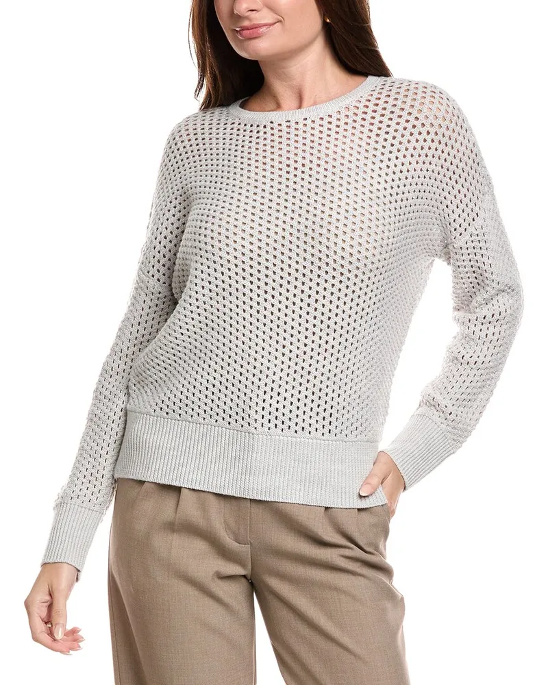 Eileen Fisher Petite Textured Wool Sweater White