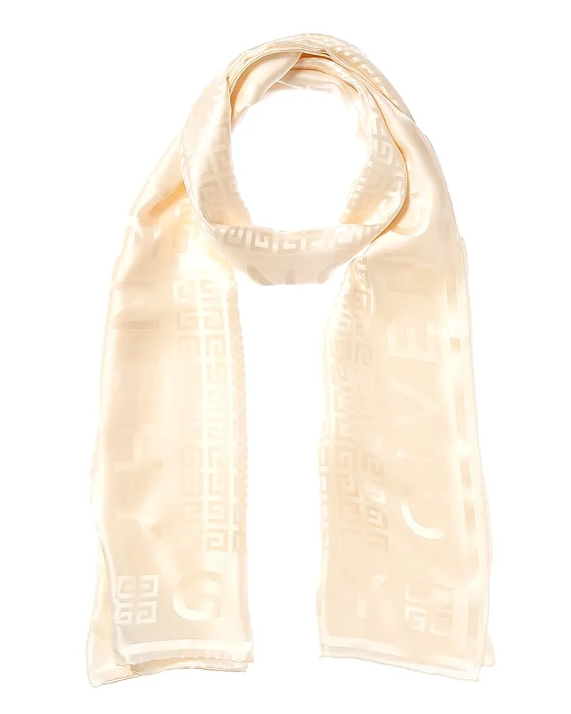 Givenchy 4G Monogram Silk Scarf White