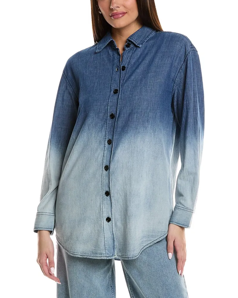 Kenneth Cole Chambray Gradient Shirt Blue