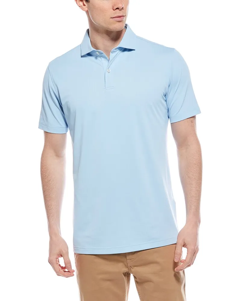 Peter Millar Soul Performance Mesh Polo Shirt Blue