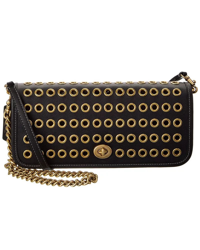 Coach The Coach Originals Grommets Dinky Leather Bag Black