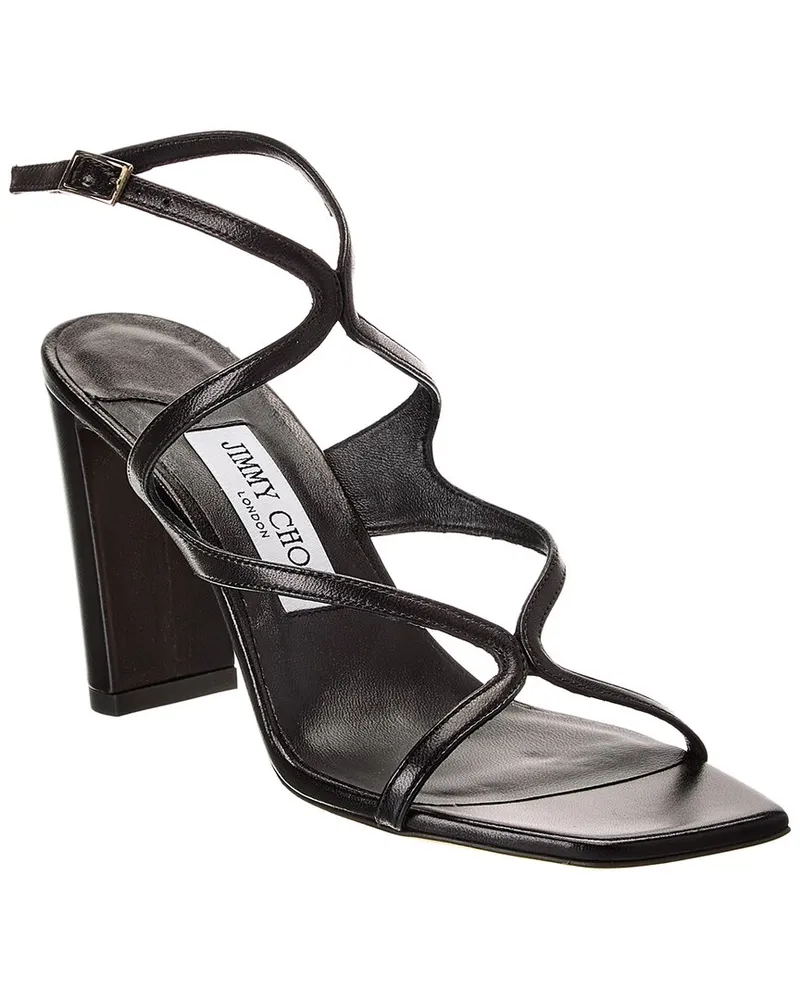 Jimmy Choo Azie 85 Leather Sandal Black