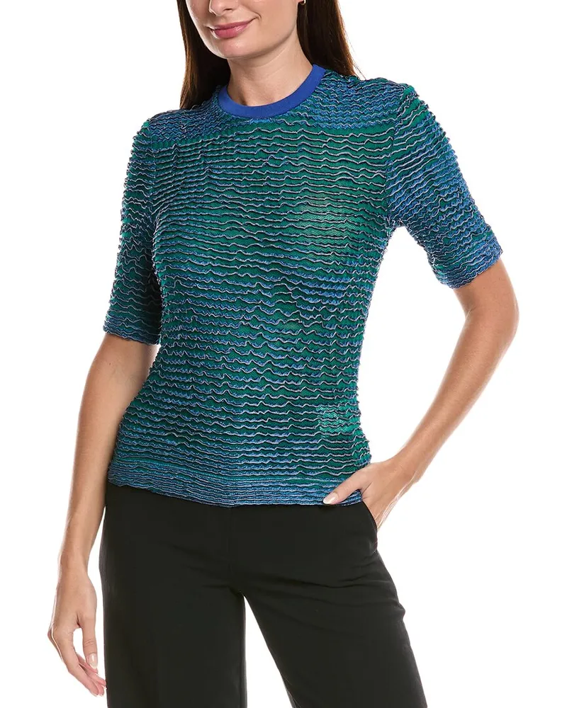 Missoni Textured Wool-Blend Top Green