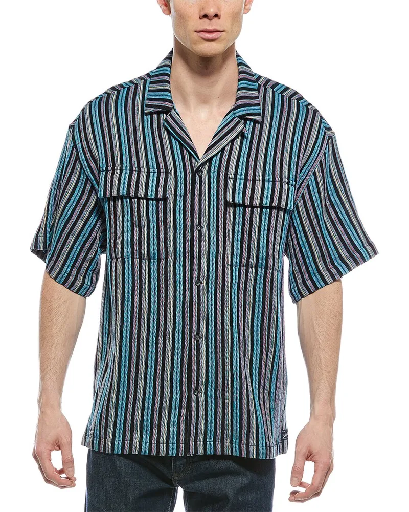 Scotch&Soda Stripe Camp Shirt Black