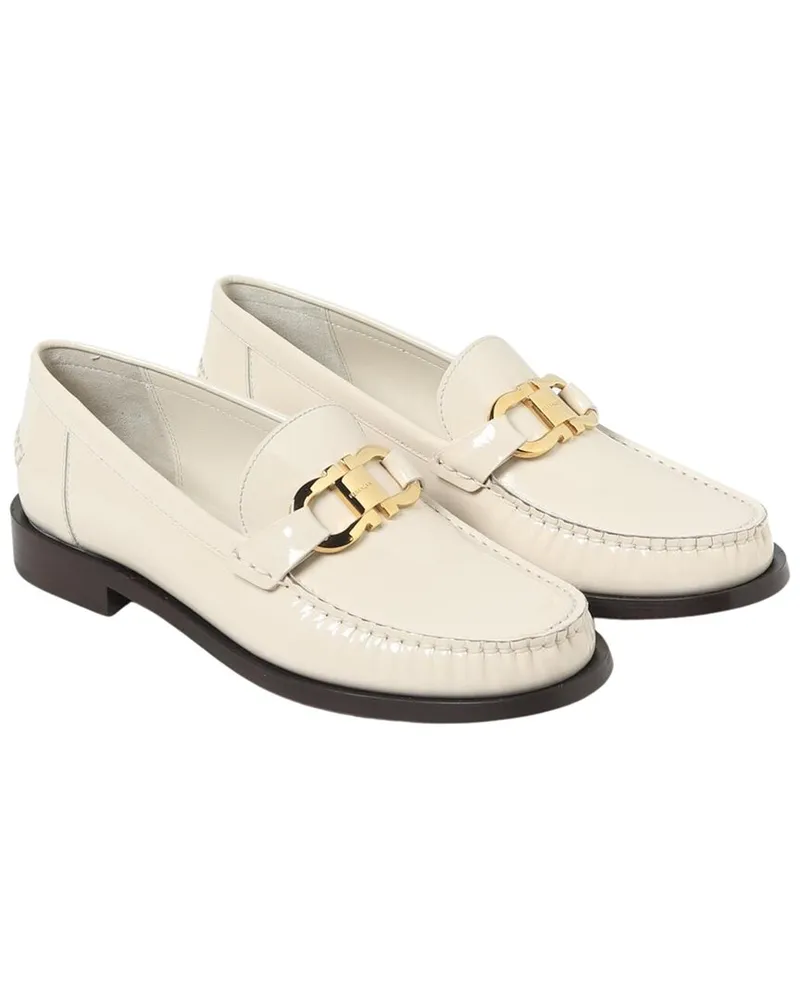 Ferragamo Maryan Leather Loafer White