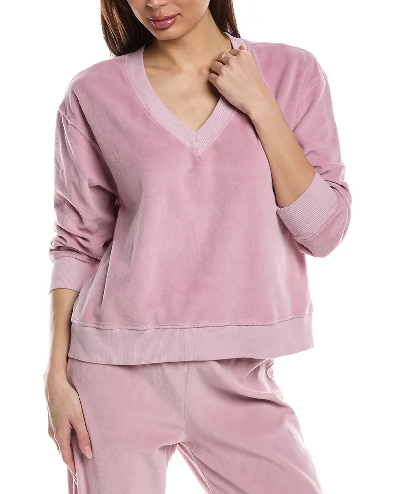 Electric & Rose V-Neck Sweatshirt Pink
