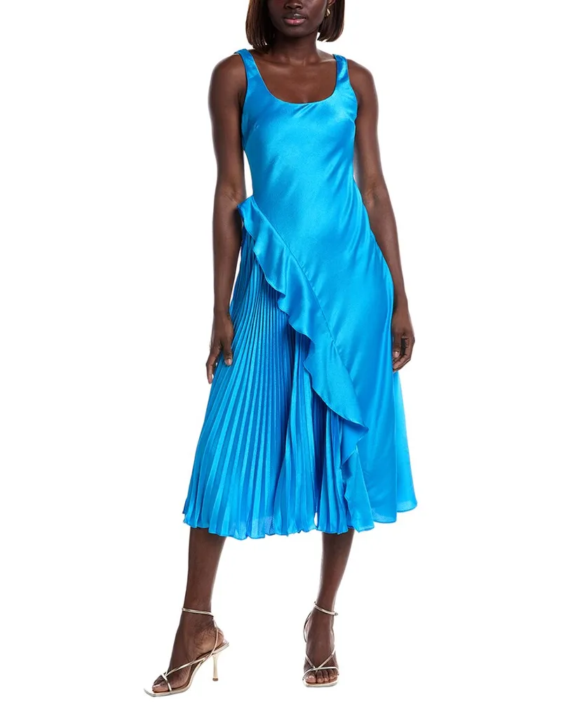 Monique Lhuillier Liv Satin Midi Dress Nocolor