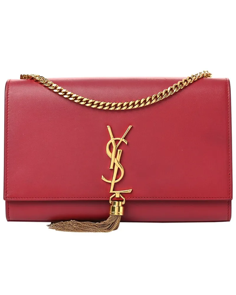 Saint Laurent Red Leather Kate Tassel Satchel (Authentic Pre-Loved Nocolor
