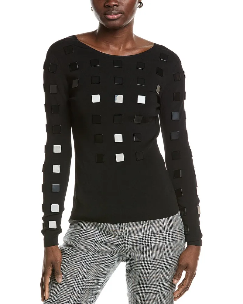 Akris Embellished Square Top Black