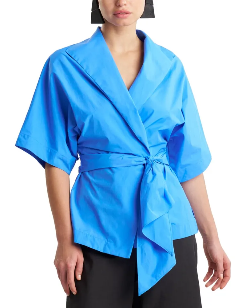 NATORI Wrap Top Blue