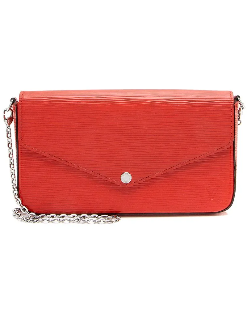 Louis Vuitton Red Epi Leather Felicie Pochette (Authentic Pre-Loved Nocolor