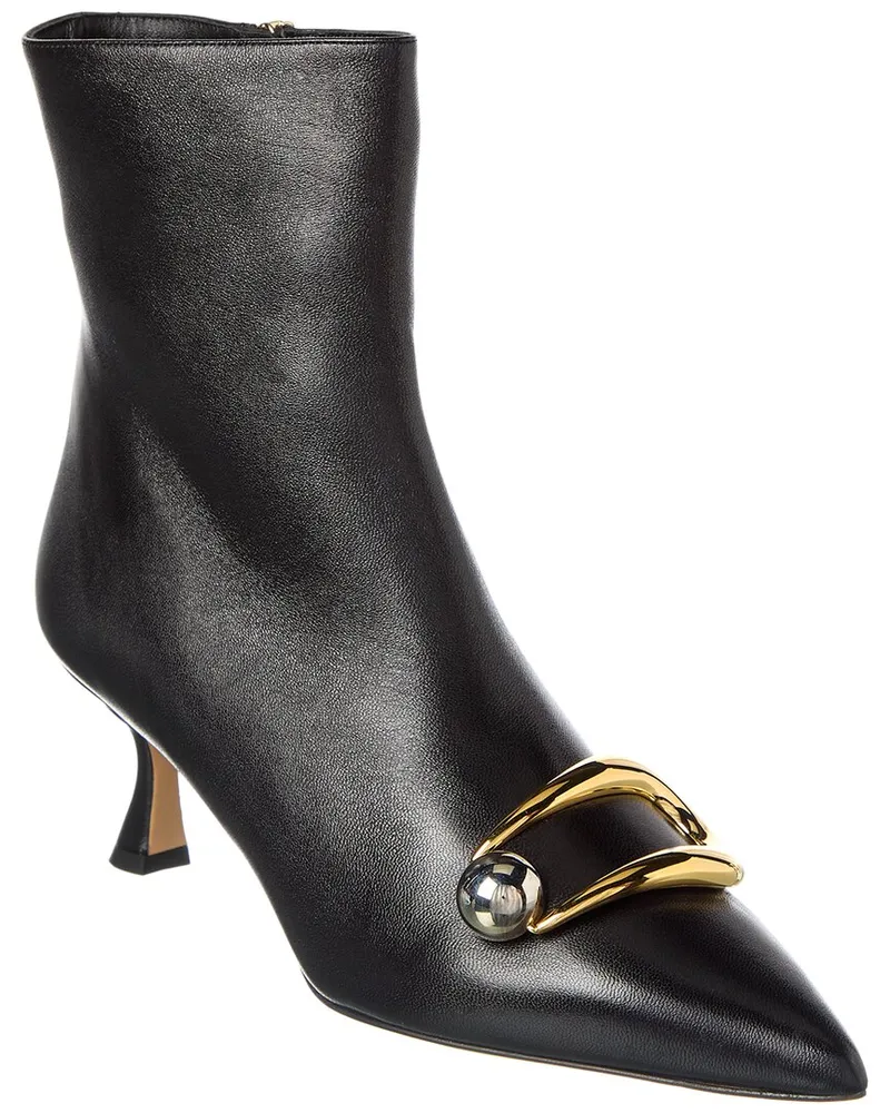 Alexandre Birman Harper 60 Leather Bootie Black