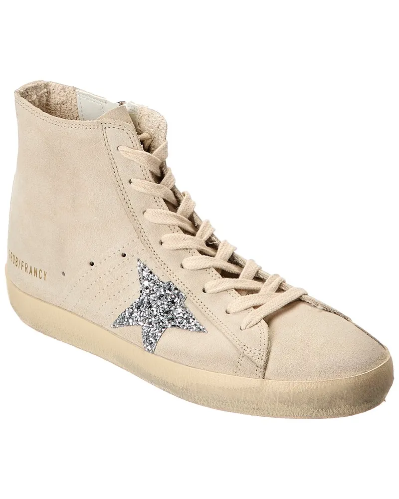 Golden Goose Francy Suede High-Top Sneaker Silver