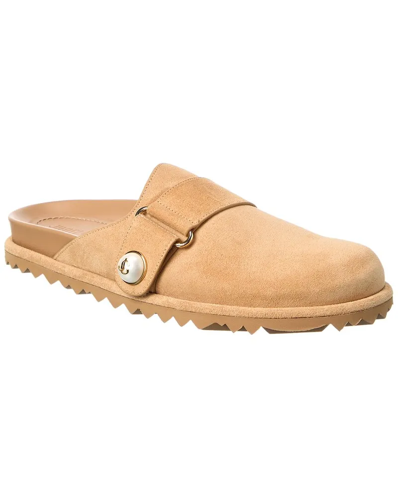 Jimmy Choo Fayence Suede Mule Brown