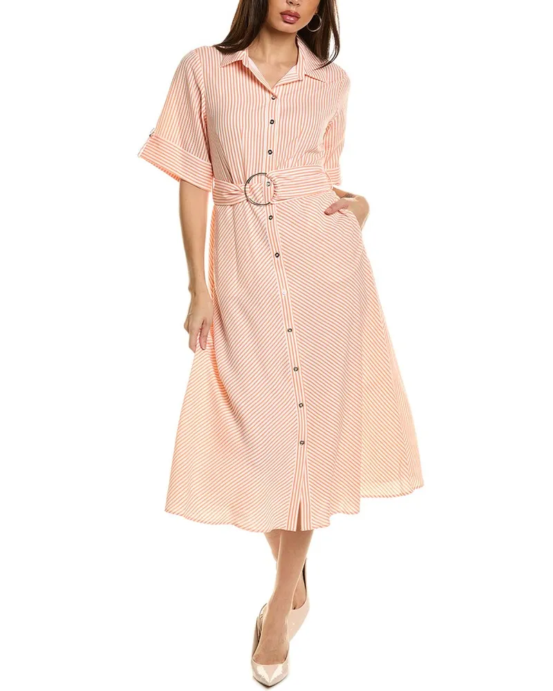 Elie Tahari The Eden Midi Dress Orange