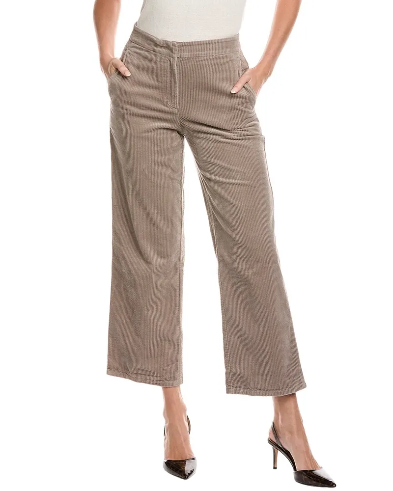 Eileen Fisher Petite Corduroy Wide Leg Pant Brown