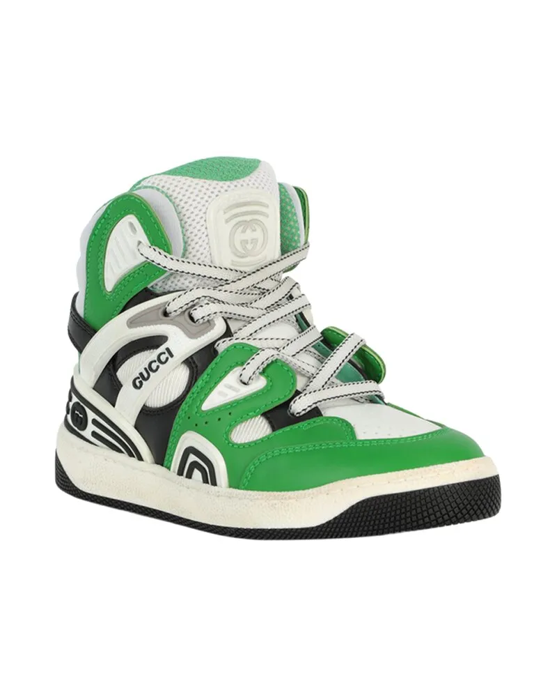 Gucci Basket Leather High-Top Sneaker Nocolor