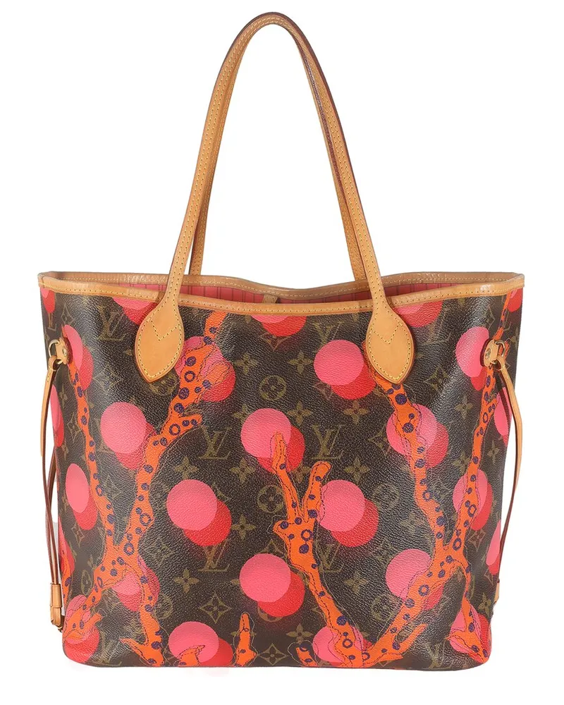 Louis Vuitton Brown, Pink, Red Canvas Ramages Neverfull MM (Authentic Pre-Loved Nocolor