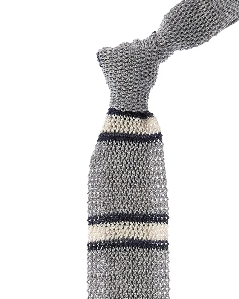 Brunello Cucinelli Linen-Blend Tie Nocolor