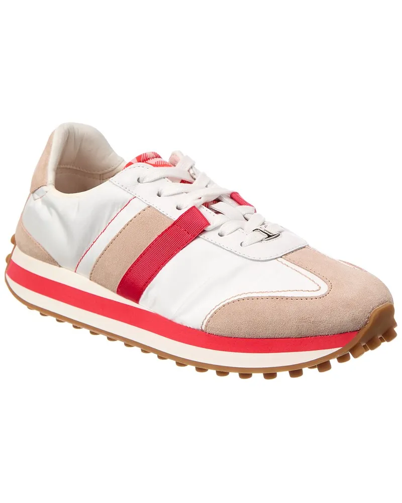 Ferragamo Iulia Nylon & Suede Sneaker White