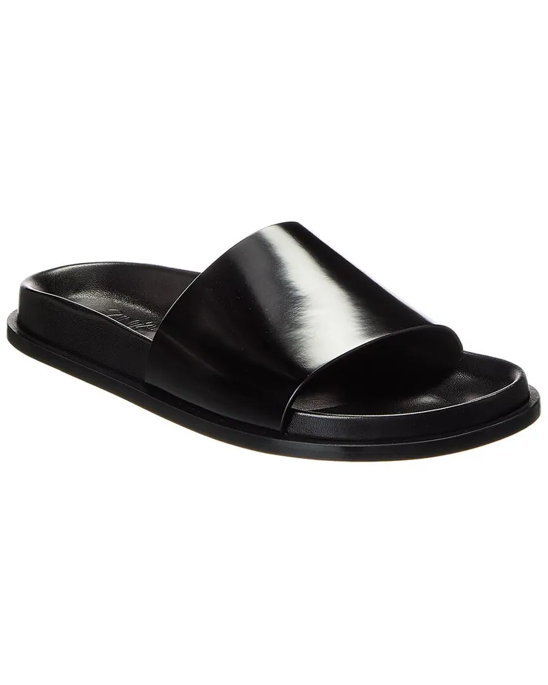 Saint Laurent Nichols Leather Slide Black