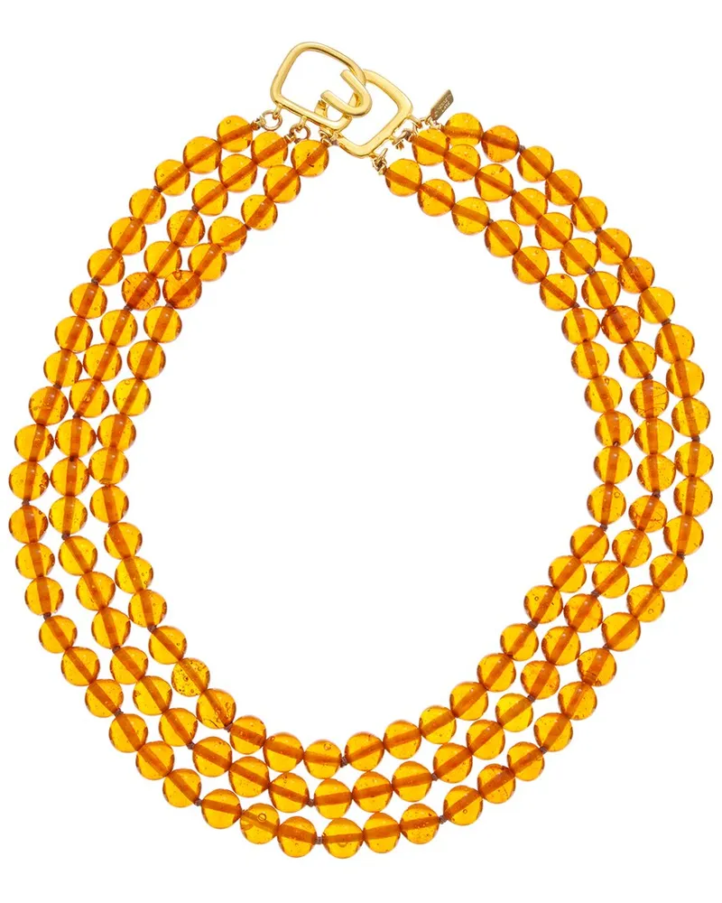 Kenneth Jay Lane Plated Multi Row Necklace Nocolor