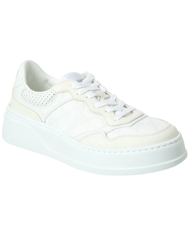 Gucci GG Supreme Canvas & Leather Sneaker White