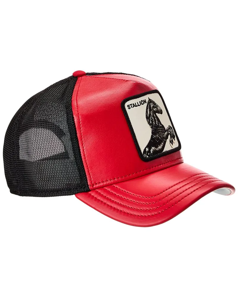 Goorin Bros. The Stallion Leather Trucker Hat Red