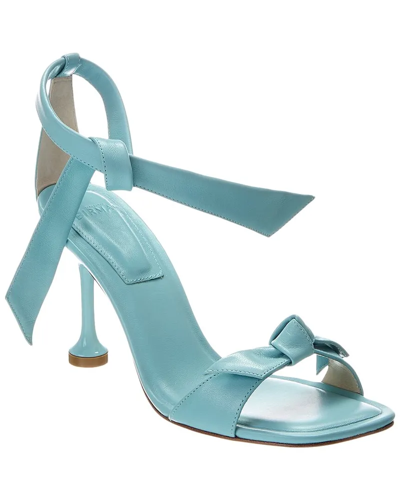 Alexandre Birman Clarita Square Flare 85 Leather Sandal Blue