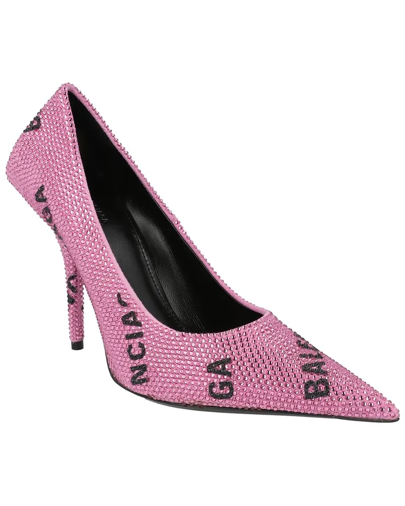 Balenciaga Square Knife Leather Pump Pink